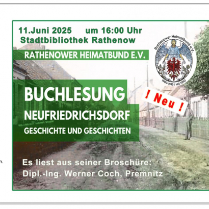Lesung Broschüre Neufriedrichsdorf